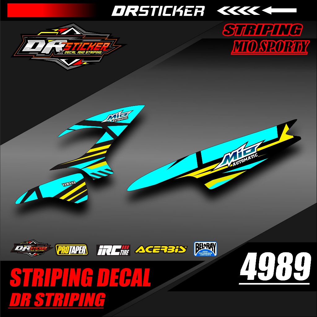 STRIPING RACING MIO SPORTY VARIASI SEMIFULL