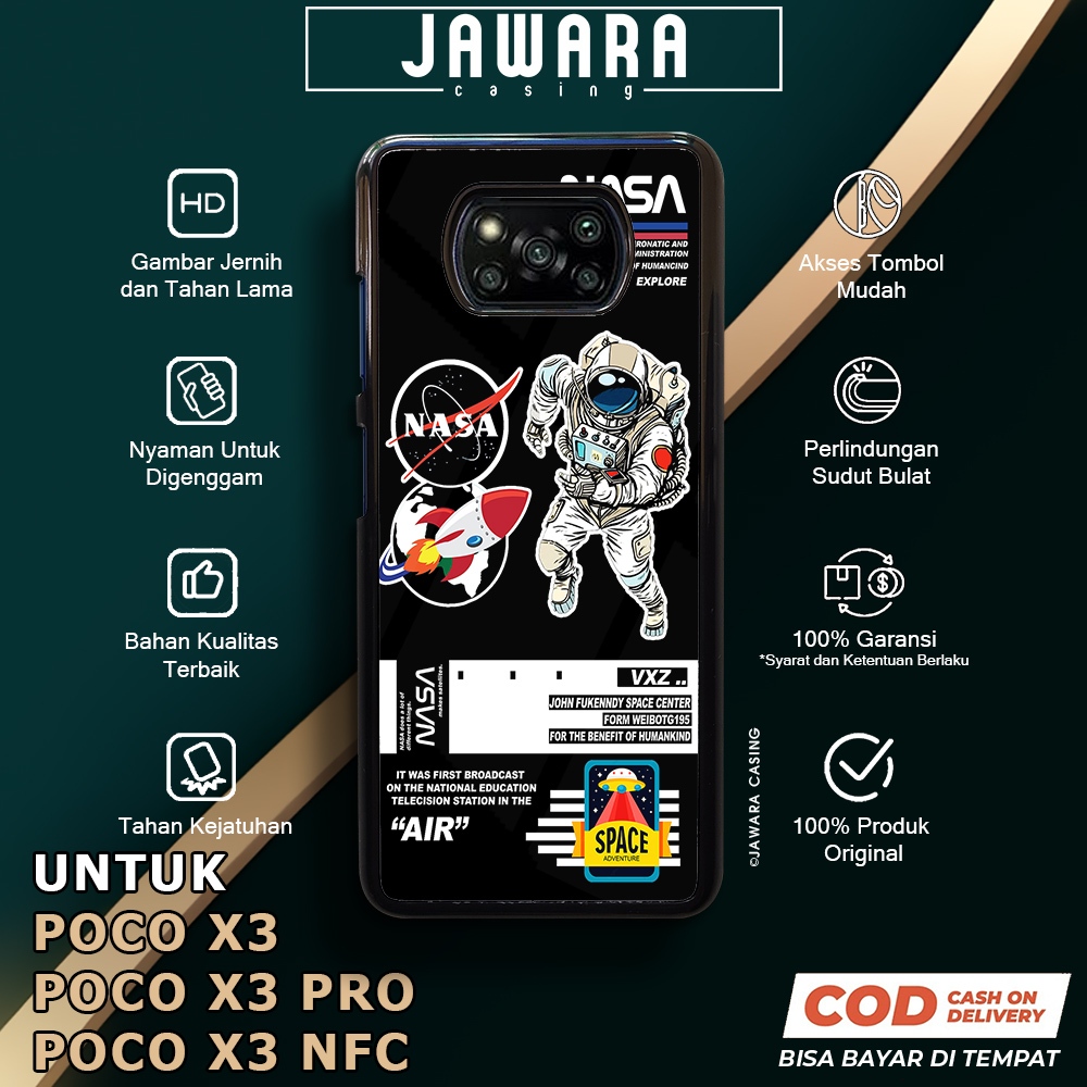 Case Poco X3 X3 Pro X3 NFC Jawara Casing [NASA] Case Glossy Case Aesthetic Custom Case Anime Case Hp