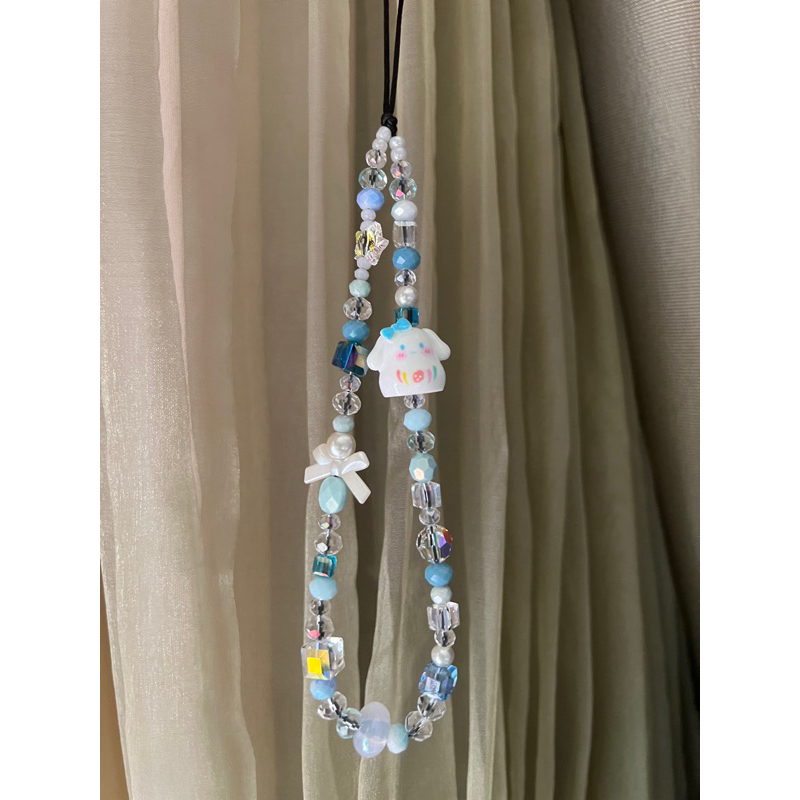 Cinnamoroll phone charm with a hint of Swarovski