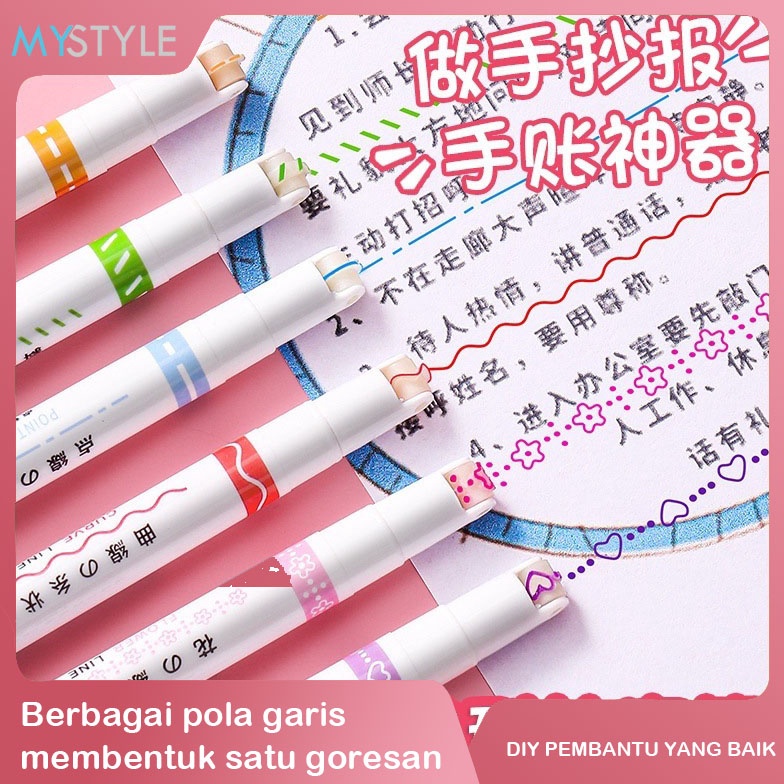 

[♟K55$] MYSTYLE SJ7008A-6 SPIDOL UNTUK MENGGARIS BUKU TULIS ANEKA EL DAN WARNA 1 PACK 6 PCS MOTIF BEDASEPERTI STABILO [260]