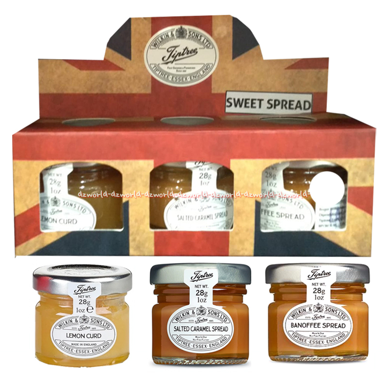 

Wilkin & Sons Ltd Sweet Spread Mini Jam 3pcs Selai Kecil Rasa Manis Lemon Curd Salted Caramel Bonaffee