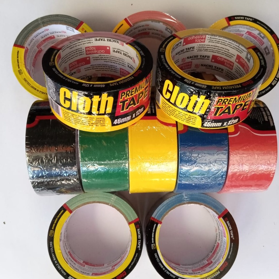 

[KODE Q7GNW] Lakban Kain Hitam / Isolasi Tape NACHI 2 inch x 12 meter (46 mm x 12 Meter).