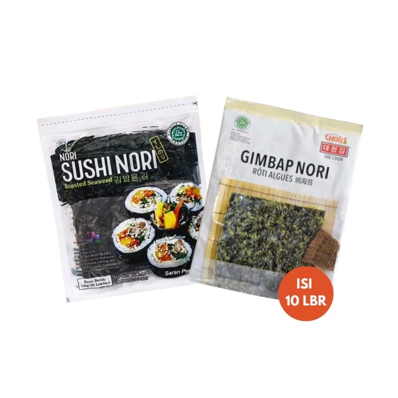 Sushi Nori dan Gimbap Halal Javasuperfood/ Daechun isi 10 lembar