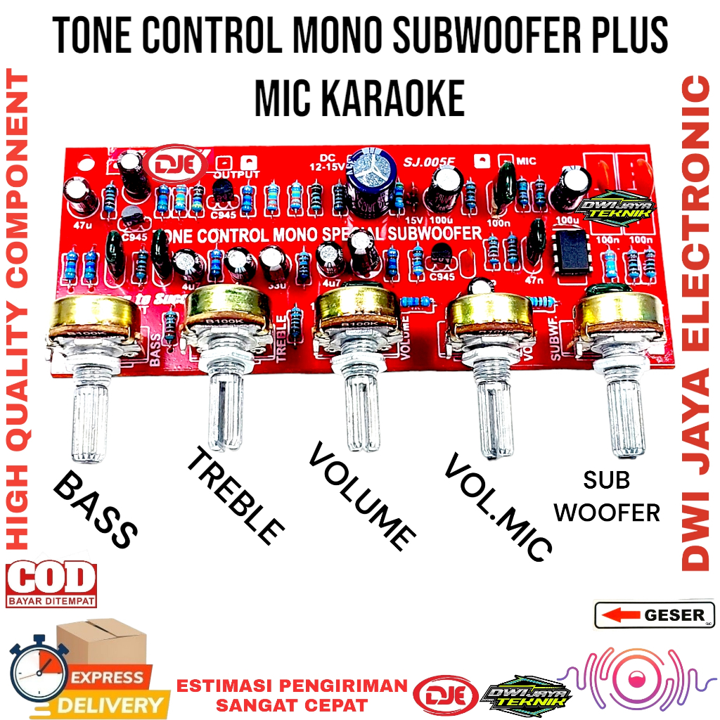 tone control mono plus subwoofer dan mic