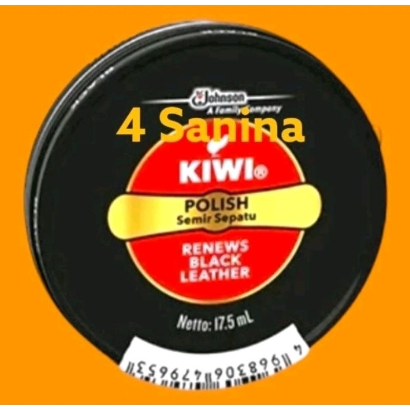 KIWI POLISH SEMIR SEPATU 17,5ML / KIWI SEMIR SEPATU BLACK HITAM