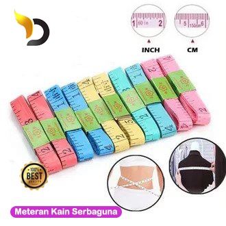 Meteran Baju Alat Ukur Badan Tukang Jahit Meteran Pita 150 cm Meteran Kain 1,5 m Meteran Pengukur Li