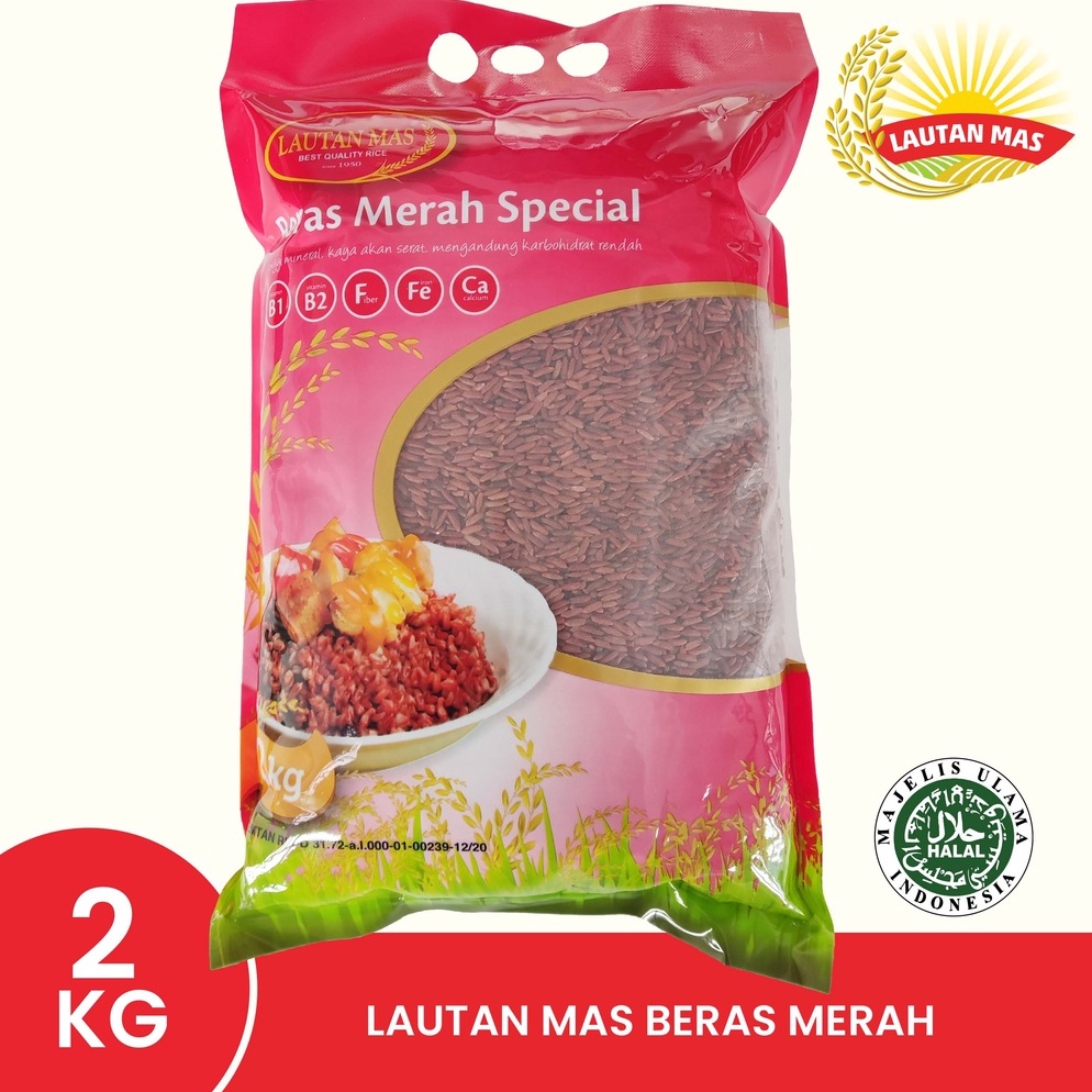 

R3@dy Stok Lautan Mas Beras Merah 2KG Restok Gan