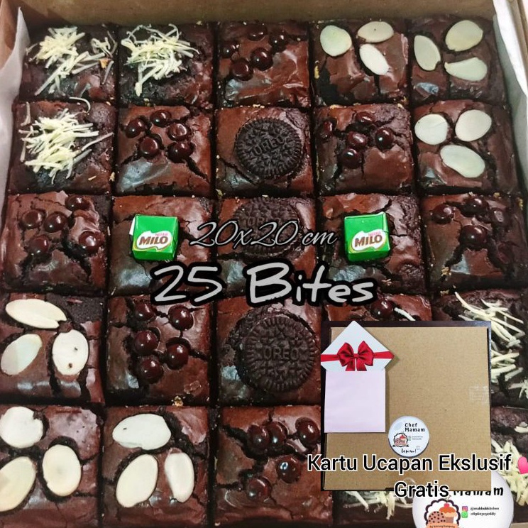 

Kirim Sekarang Fudgy Brownies dark chocolate / Fudgy Brownies Shiny Crust / brownies skat uk 20x20cm Laris
