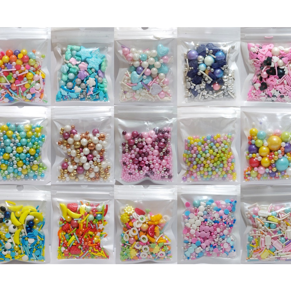 

[KODE PRODUK 6YRHU9972] Sprinkle Spikel Trimit Aneka Bentuk & Warna 20gr – Topping Cake - Hiasan Kue – Pearl #2