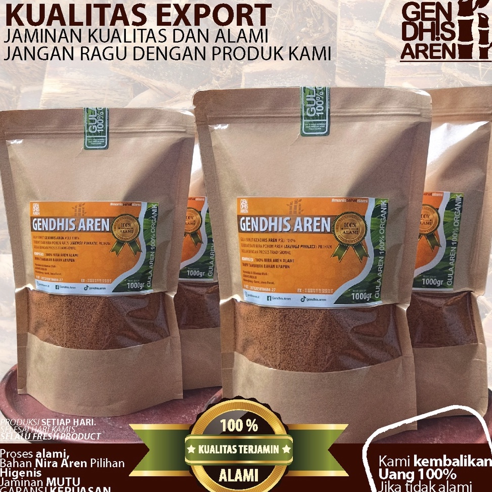 

[KODE JJCRJ] Gula Aren Semut Asli 1 kganik Kualitas Export / Gula sehat / Gula Bayi / Gula MPASI / Jaminan Alamianik / Aman untuk Bayi / Termurah