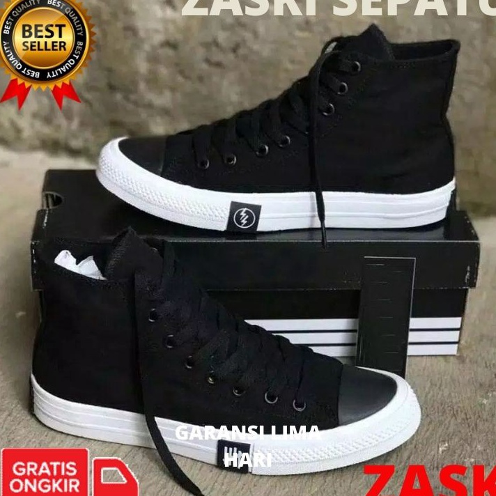 Cuci Gudang NEW CONVERSE BLACK PETIR SEPATU PRIA TERBARU 2020 SEPATU SEKOLAH KEREN CASUAL TERLARIS ⌅