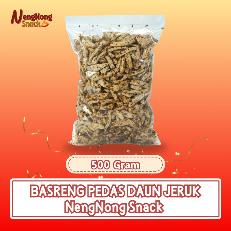 

Basreng Pedas Daun Jeruk 500gr - NengNong Snack