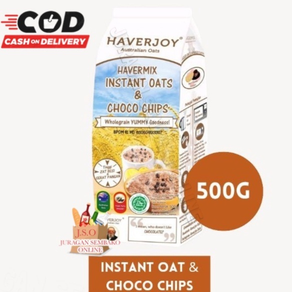 

Terupdate (JSO) Haverjoy havermix instant & choco chips 500gr / oatmeal / oat meal / sereal Bestseller