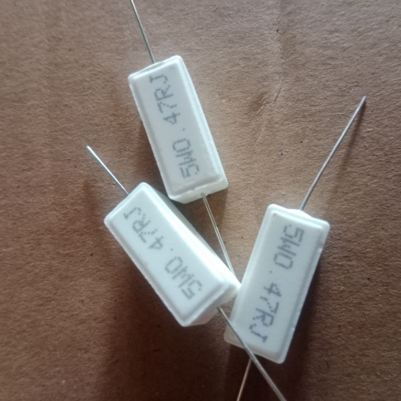 R Kapur 0.47ohm 5Watt Resistor kapur 0,47 ohm 5W R kapur 5watt 0,47 ohm