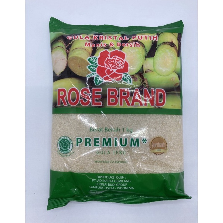 

3l Baru Rose Brand GULA PREMIUM 1kg barcode 8993093665480 Potongan