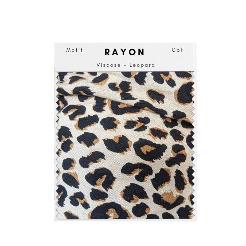 Kain Bahan Rayon Viscose Motif Leopard