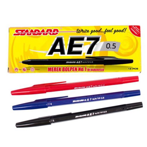 

[KODE PRODUK 6SNPA7748] PULPEN STANDARD AE7 / PEN BOLPOIN STANDART AE-7 (12 PCS)