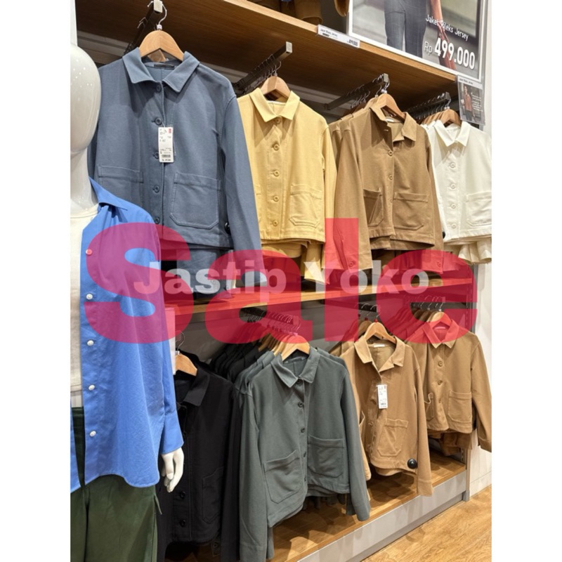 SALE WOMEN Jaket Rileks Jersey UNIQLO