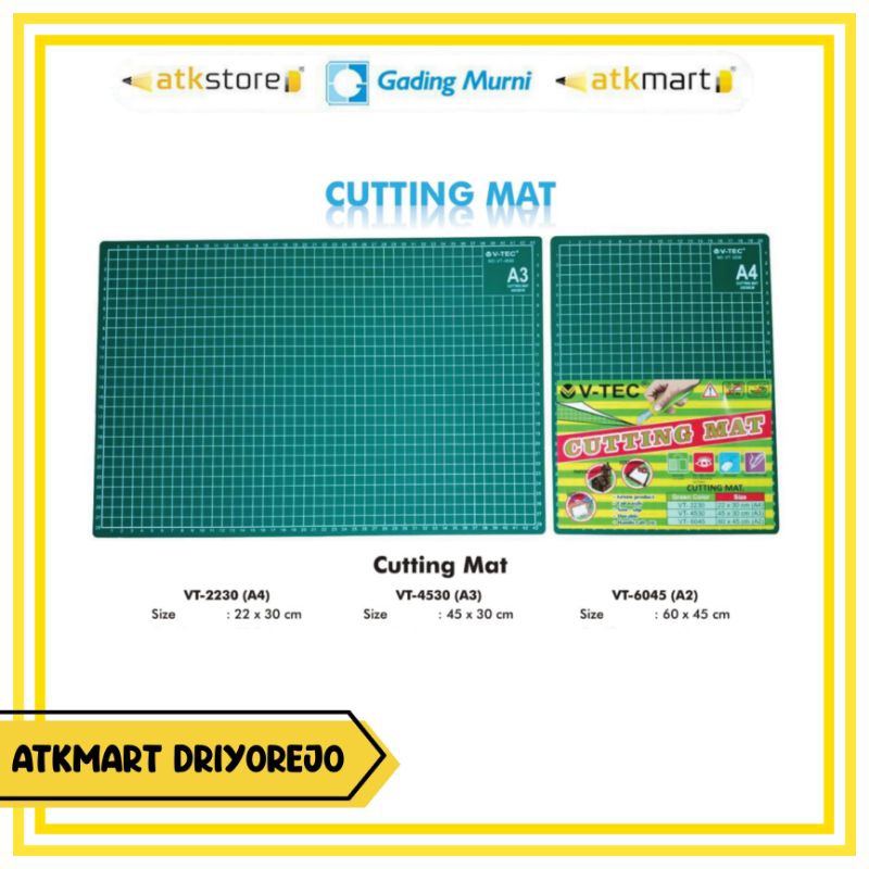 

ALAS POTONG KERTAS CUTTING MAT V TEC UKURAN A2 A3 A4 PAPAN PEMOTONG CUTTER BOARD