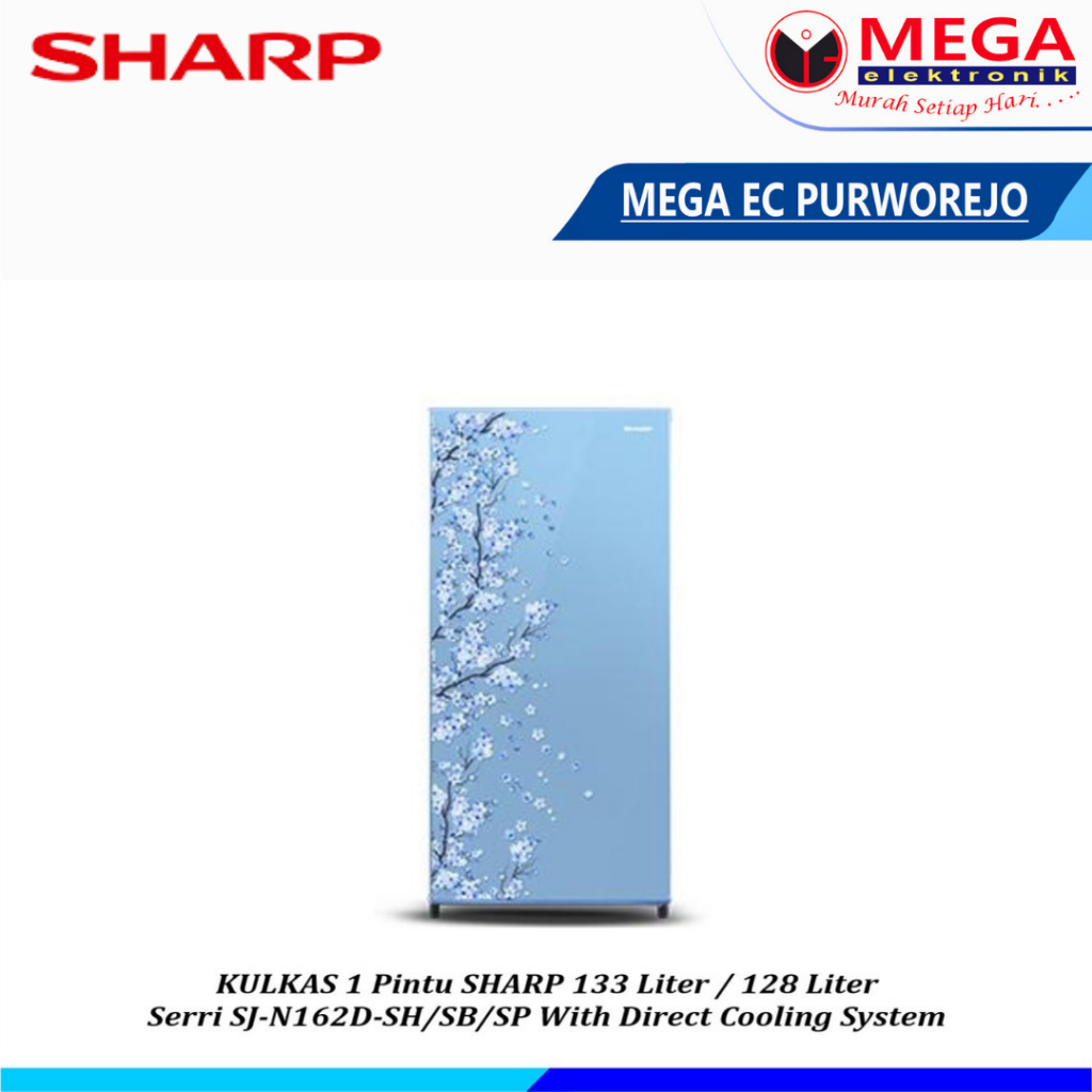 LEMARI ES SHARP 1 PINTU SJ-N162D-SP/SH/SB / SJ N162 D / SJN162D