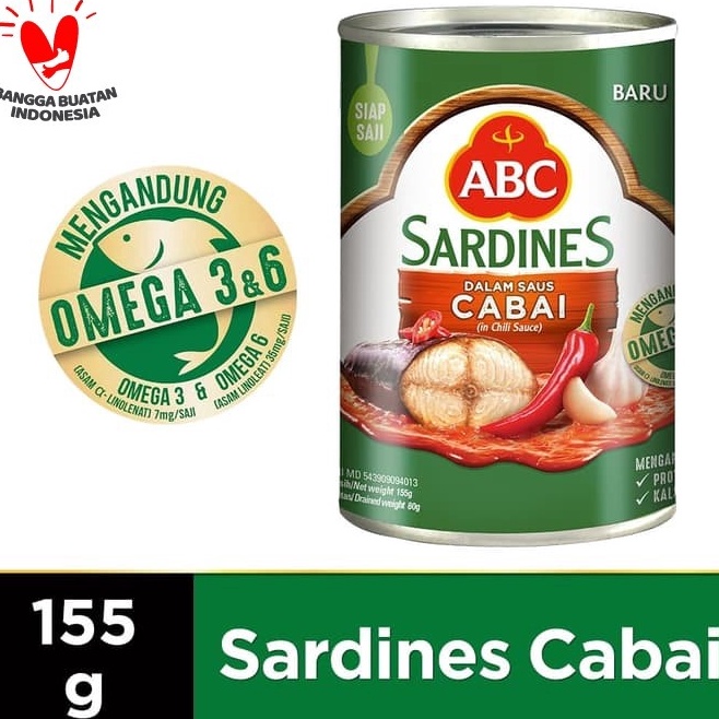 

☆Bayar Di Tempat SARDEN SAUS CABAI ABC SARDINES IN CHILLI SAUCE 155GR M77