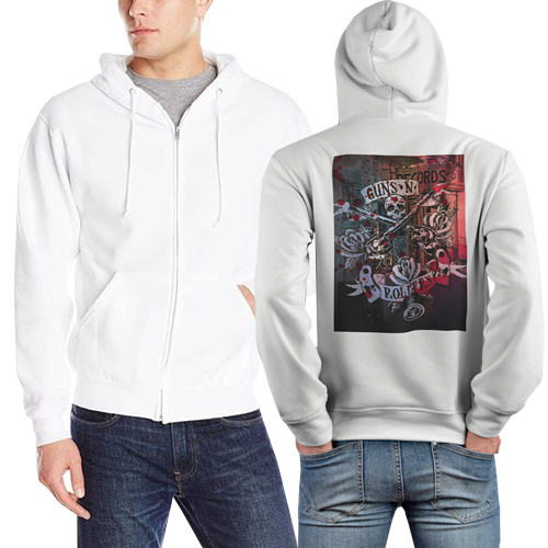 Jaket Hoodie Guns N Roses Hoodie Jumper Pullover & Zipper (Ritsleting) Bahan Cotton Fleece | GNR BAN