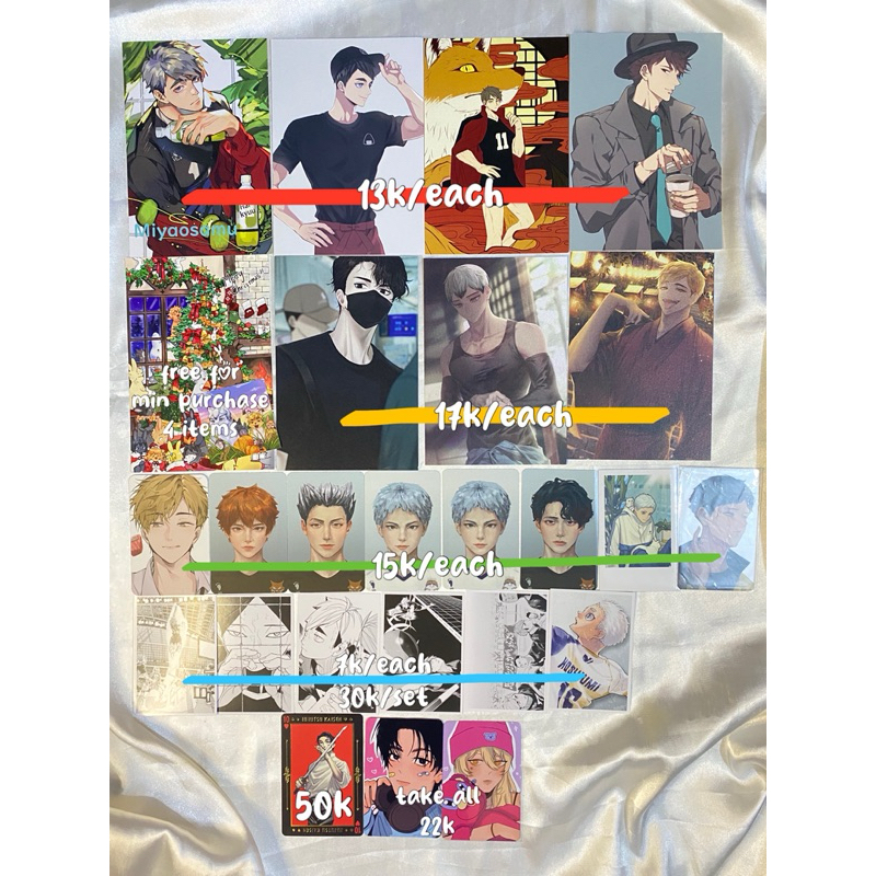 [READY STOCK] PHOTOCARD OFFICIAL DAN FANMERCH HAIKYUU JUJUTSU KAISEN TOKYO REVENGERS CHRONICLE 6BAJI