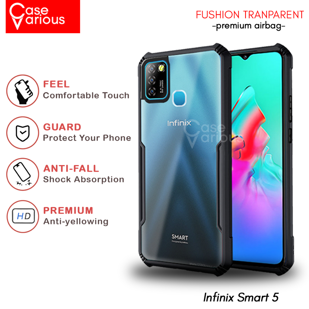 Case Infinix Smart 5 Hard Case Fushion Casing Transparent