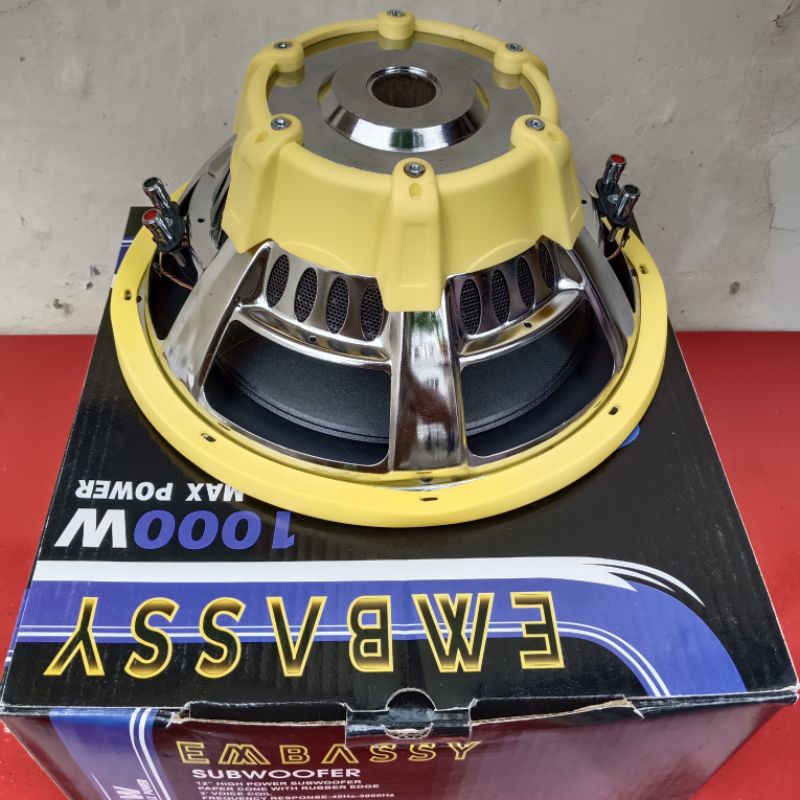 Speaker Embassy 12 Inch Subwoofer Doble Coil EY 128 Original