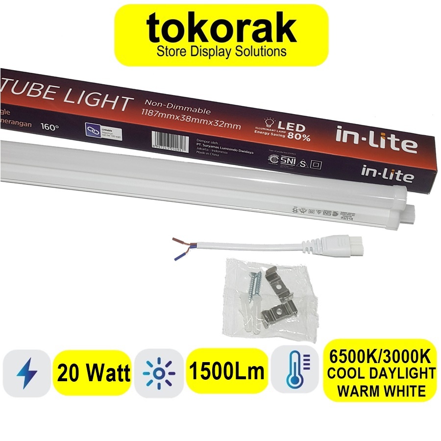 INLITE LAMPU NEON LED TL T5 20W 20 W 120CM 20 WATT 20WATT 120 CM IN LITE INT5003