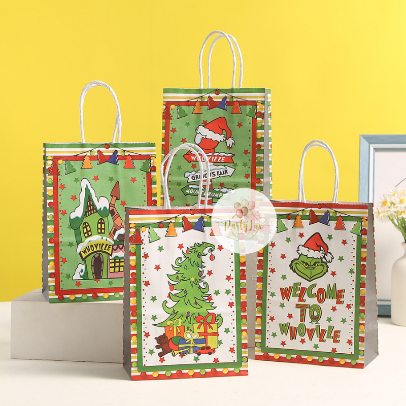 

Paper Bag Natal Motif The Grinch / Paperbag Christmas / Goodie Bag