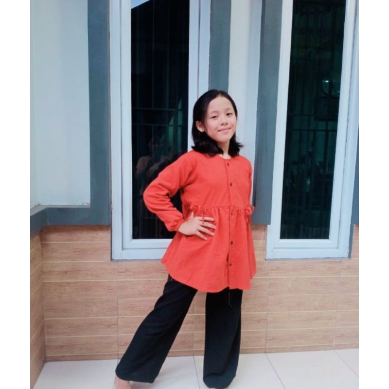 SETELAN TUNIK ANAK REMAJA TANGGUNG 6-12 TAHUN MURAH