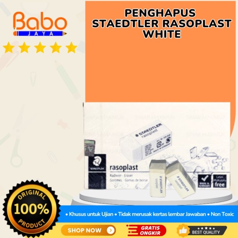 

BABO JAYA Penghapus Pensil Eraser Steadler Rasoplast B40 Putih ( Kecil )