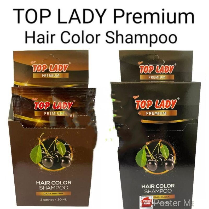 [SACHET] Top Lady Hair Color Shampoo - Top lady shampoo uban