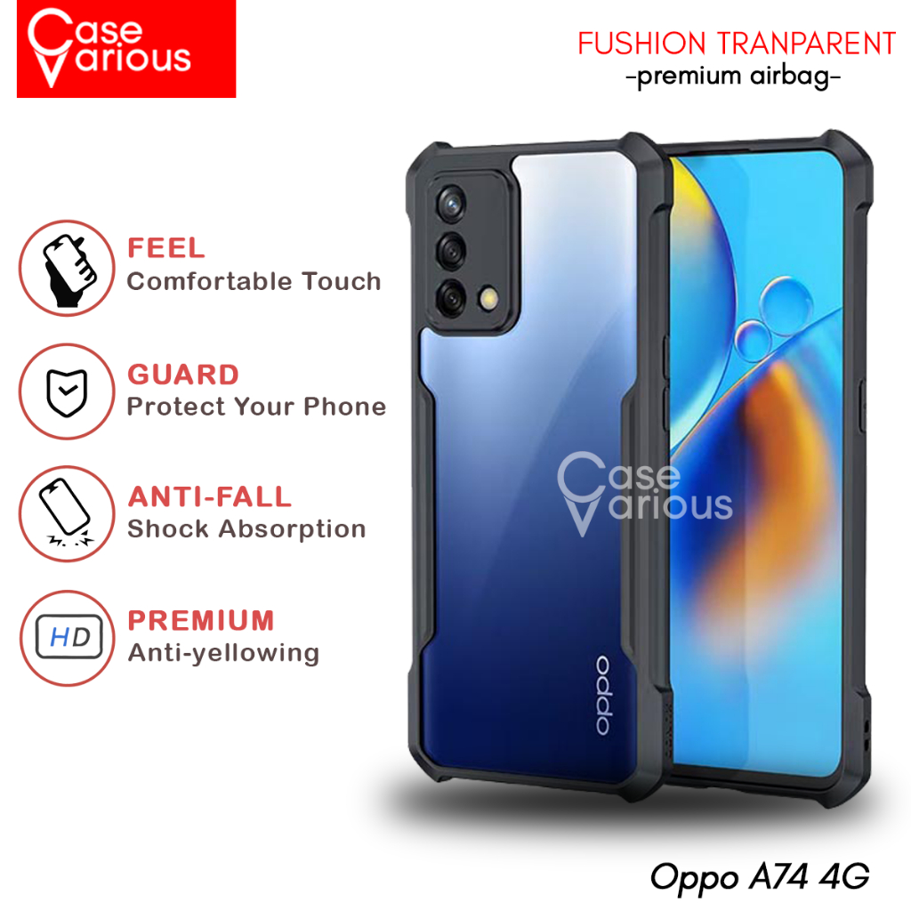 Case Oppo A74 4G Hard Case Fushion Casing Transparent