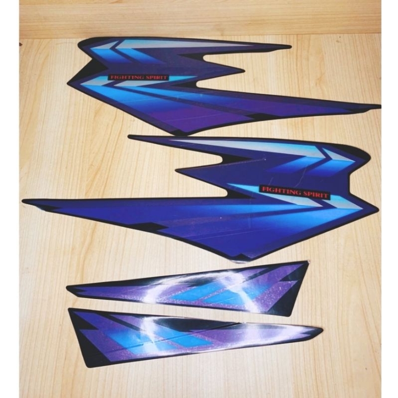 Lis Striping RX King 2002 Hitam-Biru Decal