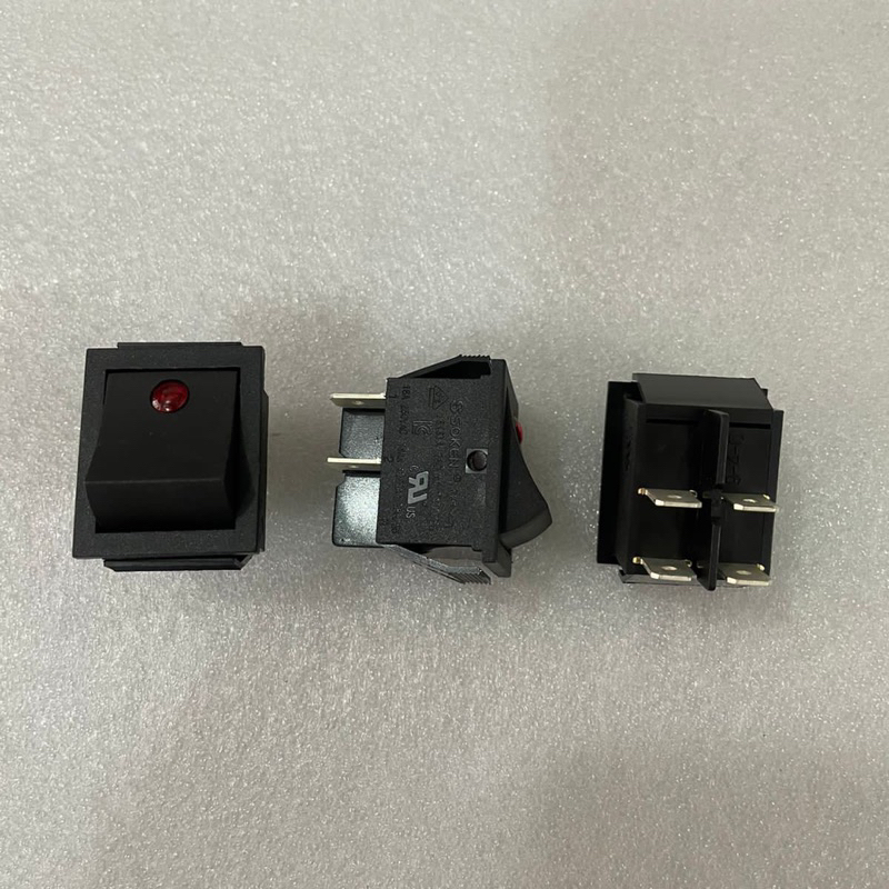 Saklar Rocker switch 4 pin BESAR SOKEN 16A titik merah saklar 4 kaki SOKEN