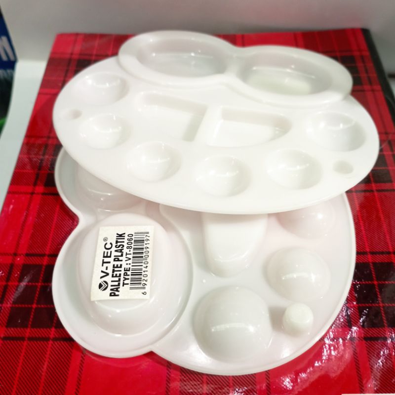 

V-TEC PALLETE PLASTIK 10 lubang ( wadah cat lukis ) / pcs