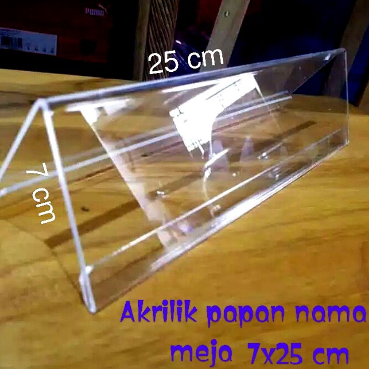 

[☊R2➢] AKRILIK NAME PLAT TAG PAPAN NAMA MEJA 7X25 CM [278]