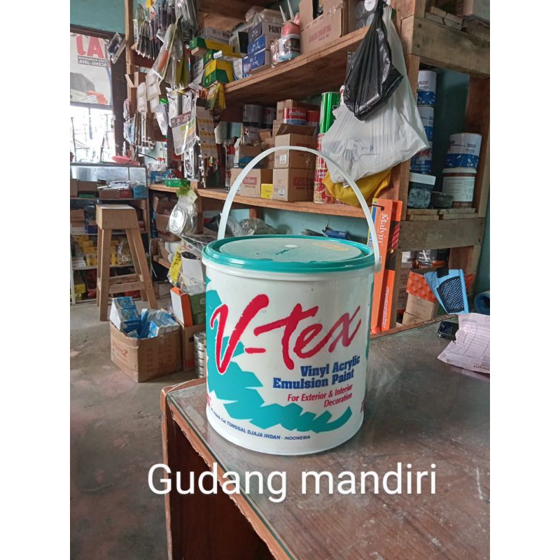 CAT TEMBOK V-TEX 5KG/4,5kg Vinyl Acrylic Emulsion Paint untuk dinding luar dan dalam