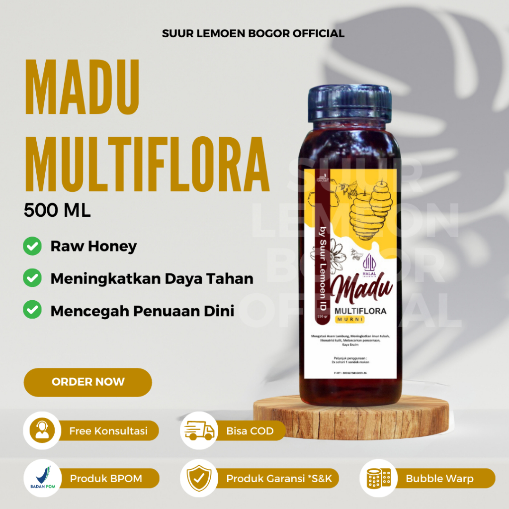 

Madu Multifora Murni Asli Raw Honey Premium 1 Kg Anti Aging Penambah Nafsu Makan Kecerdasan Suur Lemoen