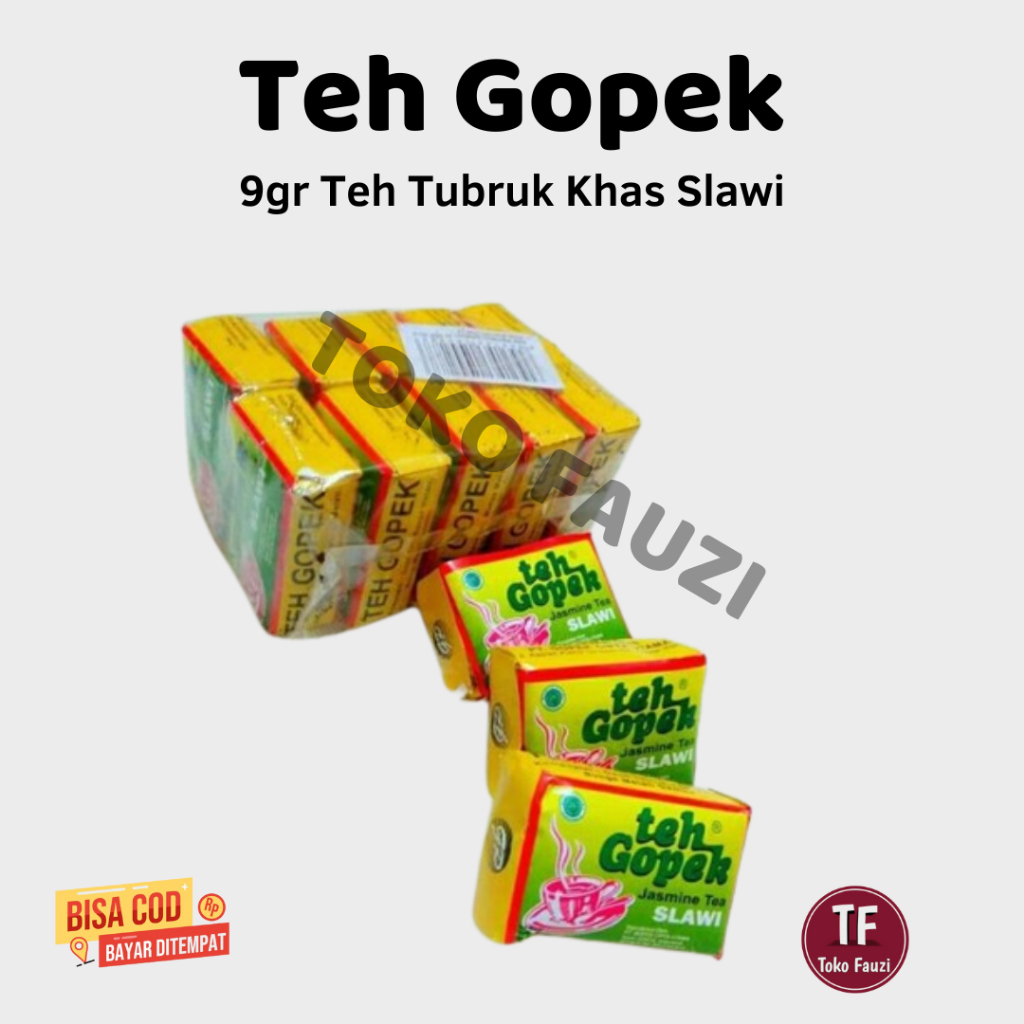 

10pcs Teh Tubruk Cap Gopek Khas Slawi Berat 9gram Teh Solo Wangi Sepet