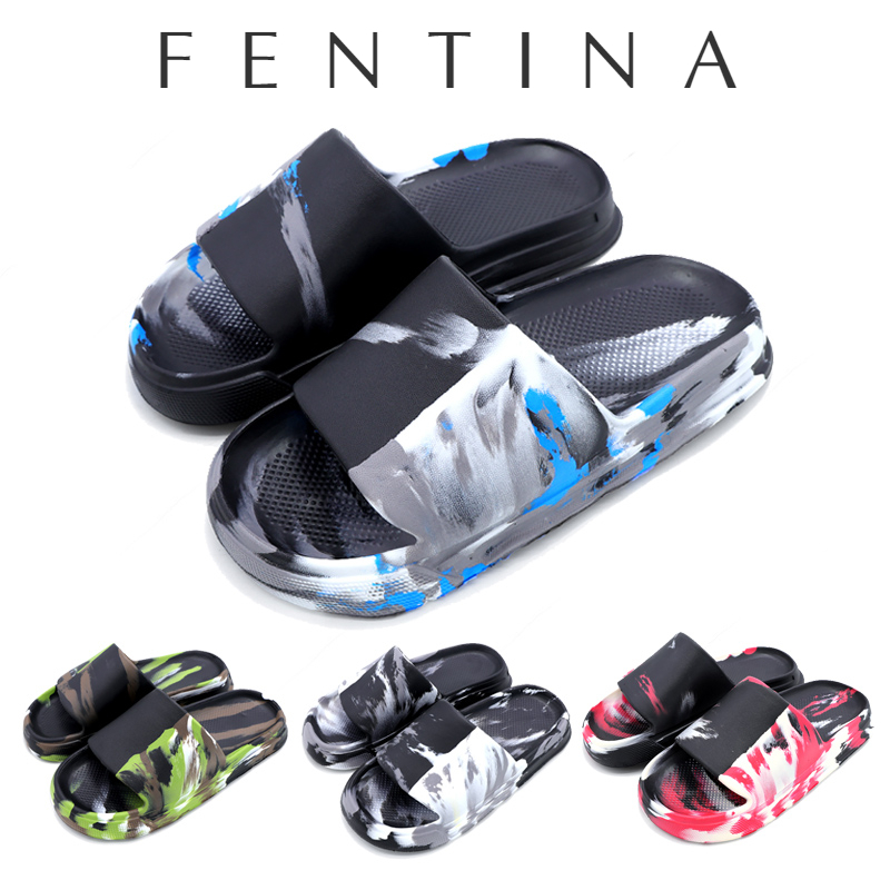 FENTINA Sandal Platform Slop Terbaru Wanita Sandal Slip Pria Anti Licin Sandal Slide Pria Sendal Fla