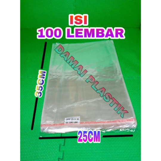 Grosir  Plastik Opp Lem Baju Isi:100pcs Plastik Baju UKURAN:25X35 opp kemasan Packing baju bening pl
