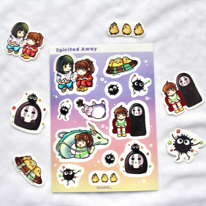 

Ghibli Spirited Away Sticker Sheet A6 | Waterproof | Aesthetic | By Lecchie_