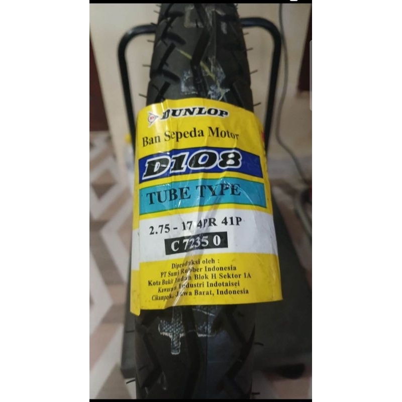 ban luar Dunlop 2.75-17 Tubetype (bukan Tubeles)