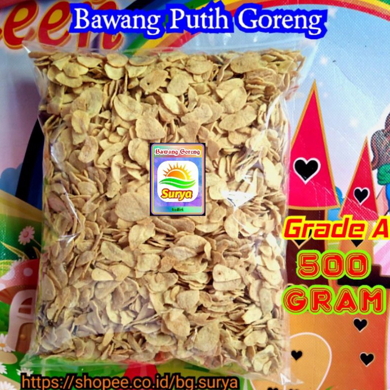 

R3@dy Stok Bawang PUTIH Goreng ( 500 gr ) Grade A Original