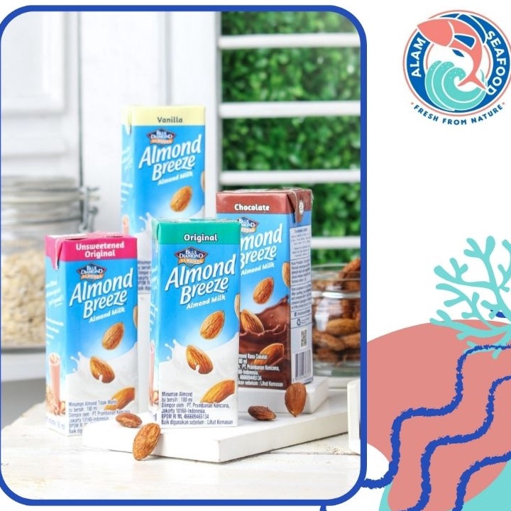 

✲Grosir➞ Almond Breeze 180ml Susu Almond Susu Non Dairy Blue Diamond T97