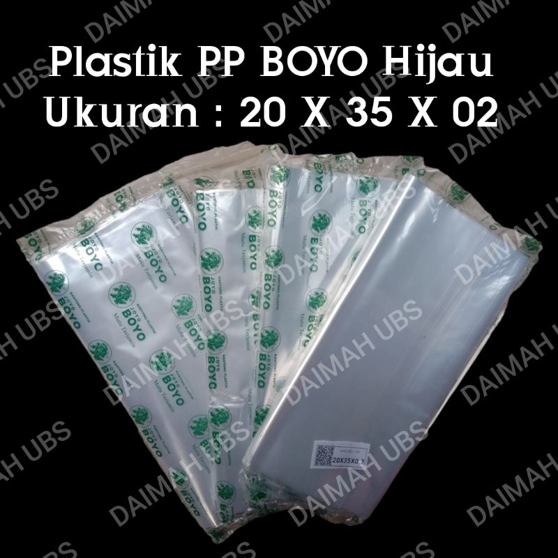 Plastik PP 20x35, plastik PP Bening Boyo 20x35 kg , Plastik Bungkus.