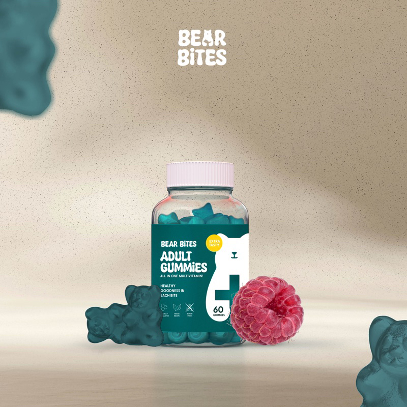 Bear Bites Adult Vitamin Supplement Gummies - 60 Delicious Gummies